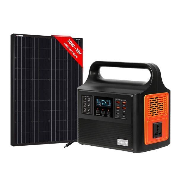 NSS [NEW LAUNCH] Solar Generator 300W-300W Peak Power Inverter 31000mAh Portable Power Station Multi-Functional Lithium Battery Emergency Power Supply for Camping Outdoor Home Blackout with AC/DC/USB Ports