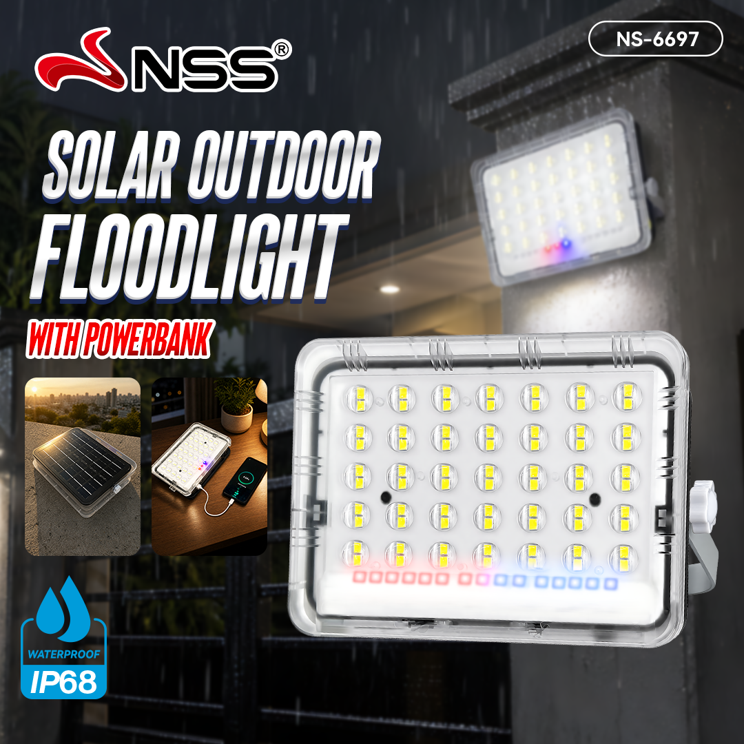 NSS Rechargeable Outdoor Solar LED Light with Long Battery Backup