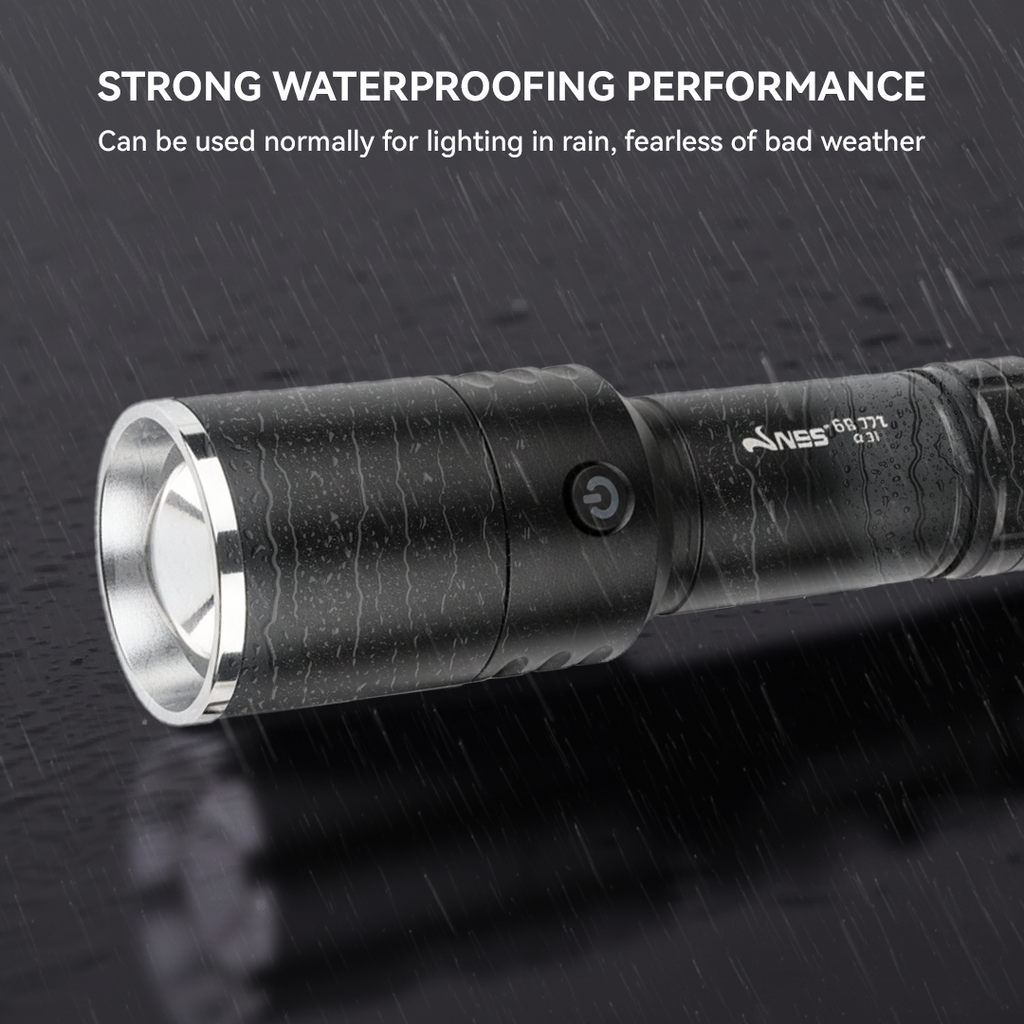NSS LED Zoomable  Aluminum Alloy Flashlight