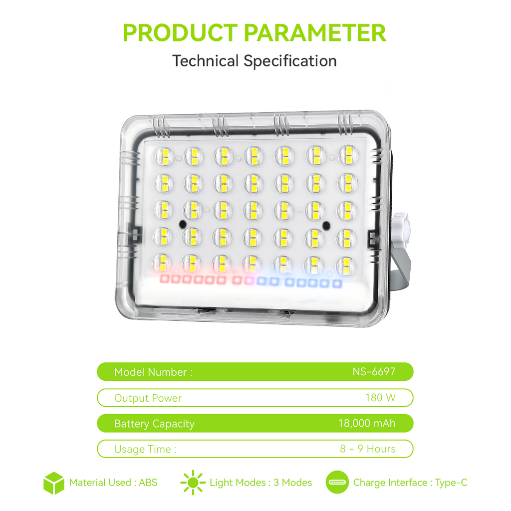 NSS Rechargeable Outdoor Solar LED Light with Long Battery Backup