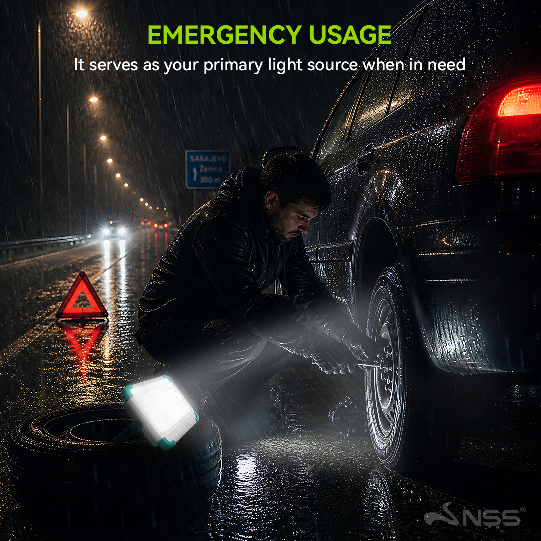 NSS Rechargeable LED Work Light 120W IP66 Waterproof Portable Emergency Flood Light