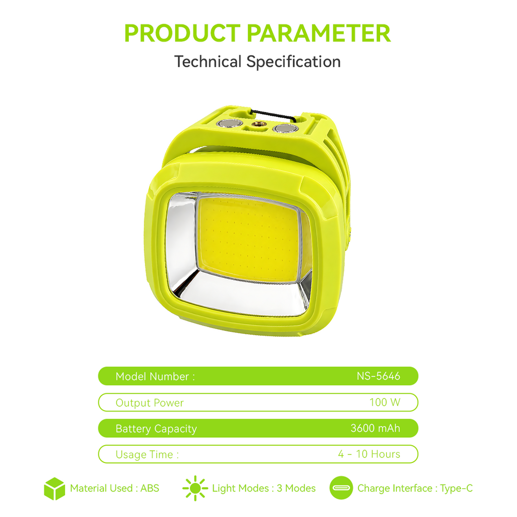 NSS Portable Emergency Solar Light with Powerbank