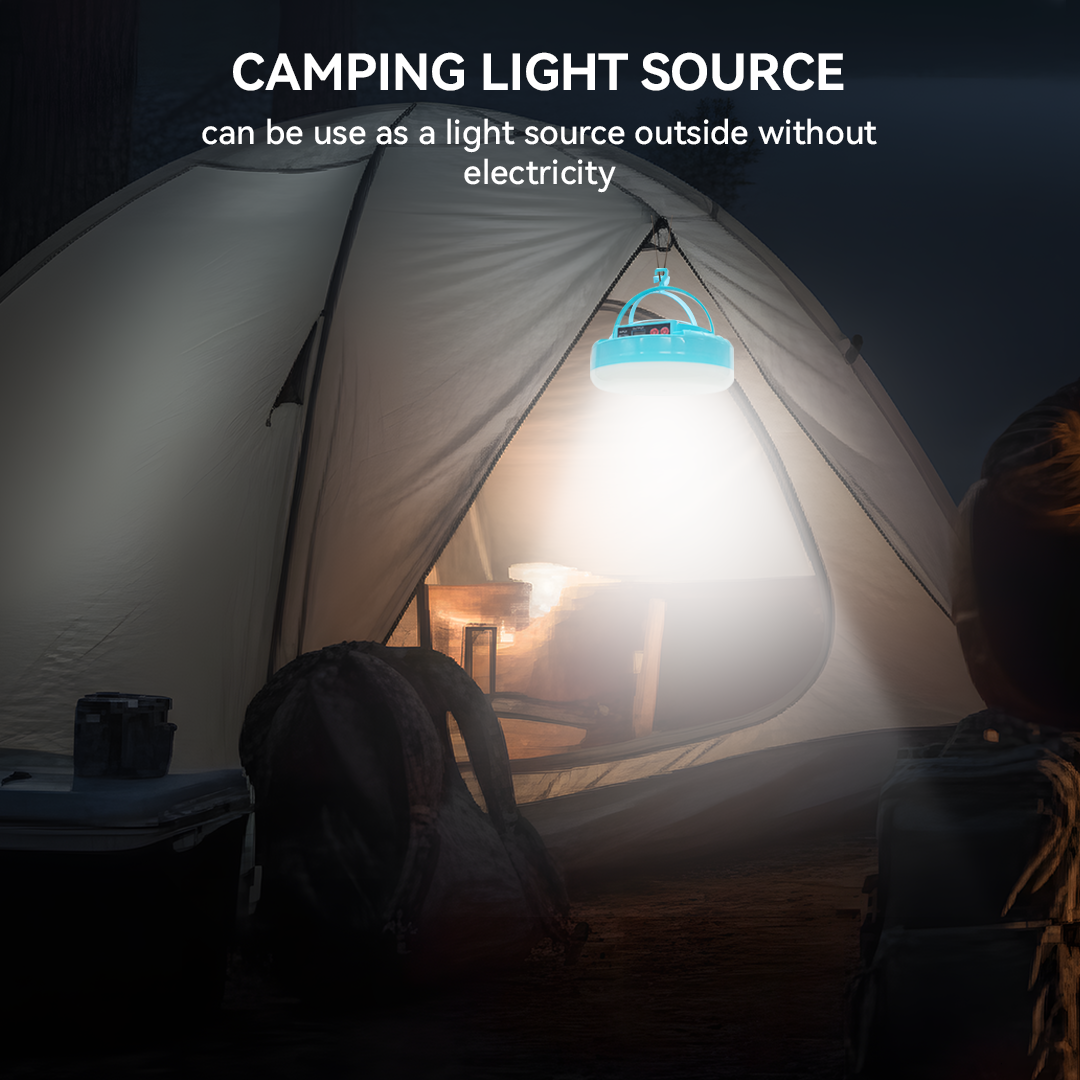 NSS Solar RGB LED Strip Lamp – Portable Hanging Light with Power Bank & USB Charging