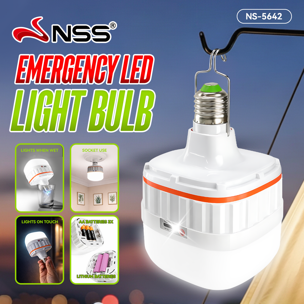 NSS Emergency Rechargeable LED Camping Bulb with Lithium Battery Backup
