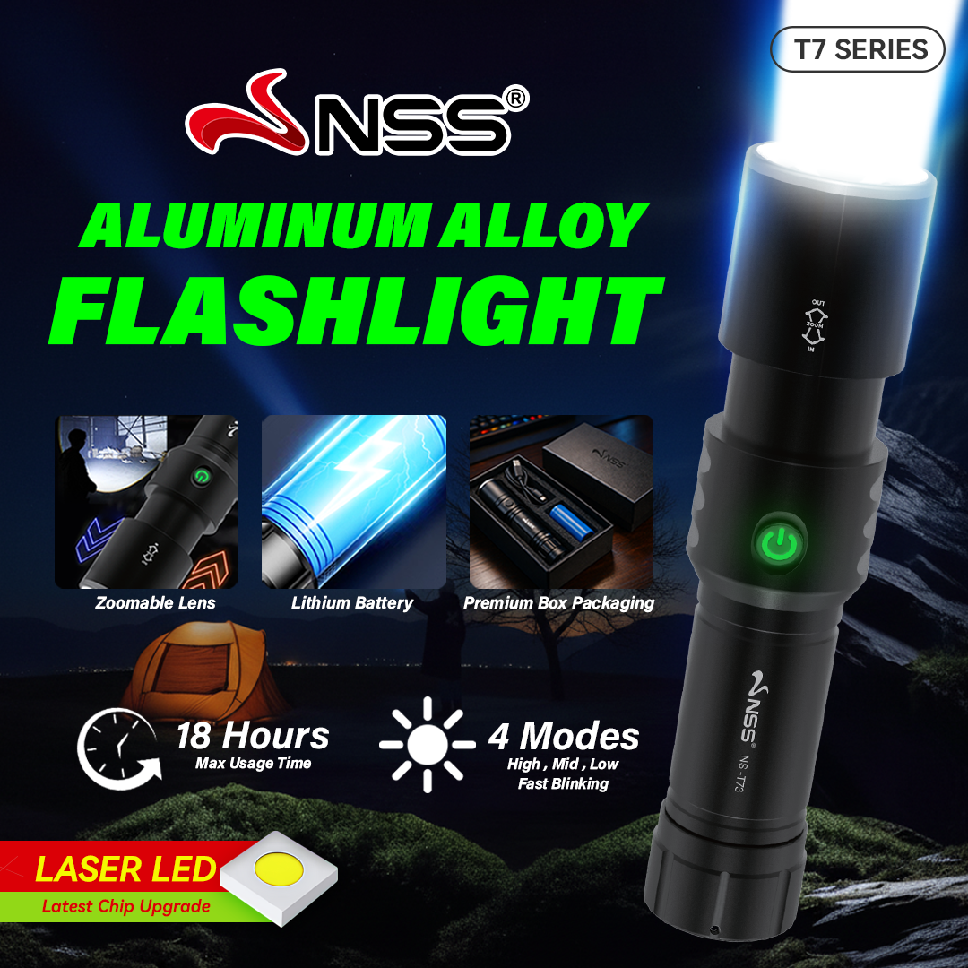 NSS LED Zoomable  Aluminum Alloy Flashlight