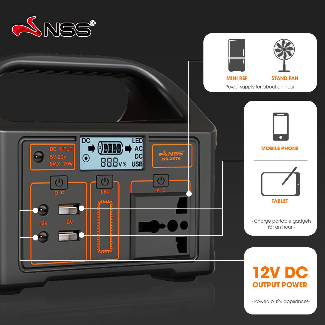 NSS 100W Mini Portable Solar Generator – Compact Power Station for Camping & Emergency (NS-2576)