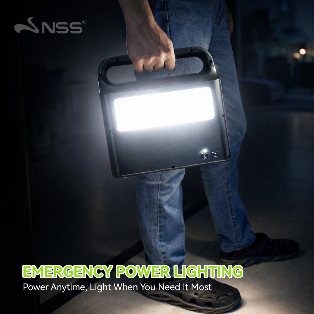 NSS [NEW LAUNCH] Solar Generator 300W-300W Peak Power Inverter 31000mAh Portable Power Station Multi-Functional Lithium Battery Emergency Power Supply for Camping Outdoor Home Blackout with AC/DC/USB Ports