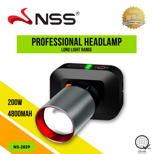 NSS Professional Headlamp 200W (4800mAh Rechargeable)