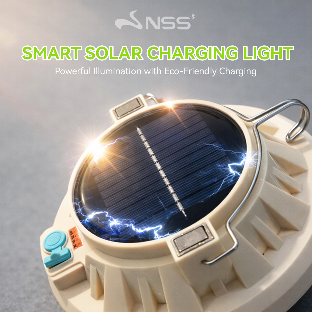 NSS Solar Magnetic UFO Emergency Light – Portable Hanging LED Lamp with USB-C Charging for Camping & Power Outages (596 Series)