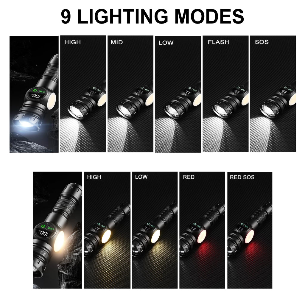 NSS Telescopic Zoom LED Flashlight  High Power  Outdoor Flashlight