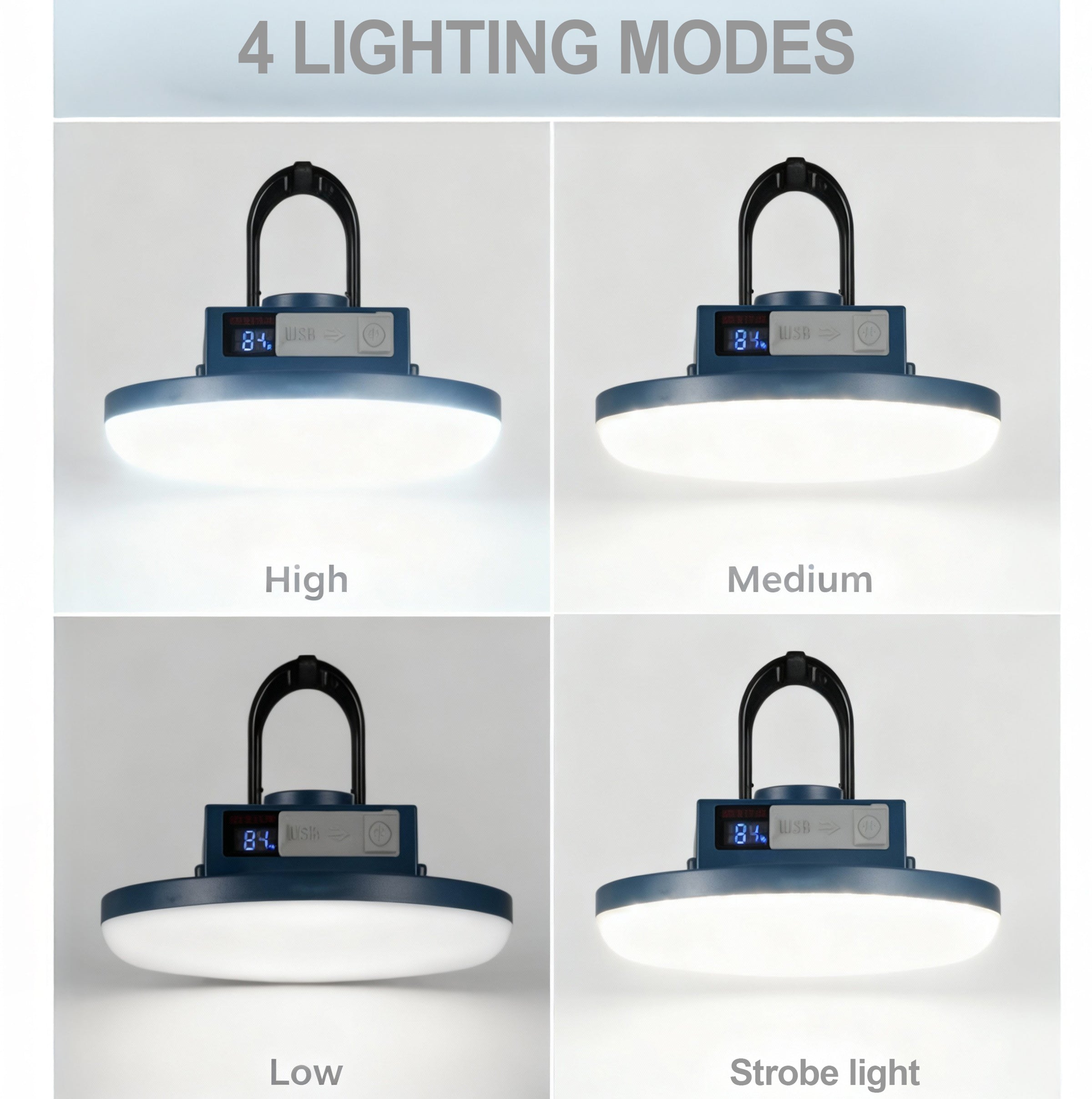 NSS Rechargeable Camping LED Lamp with Power Bank – 9000mAh Waterproof Lantern
