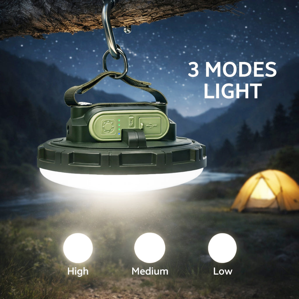 NSS LED Emergency Lamp with Power Bank 9000mAh | Rechargeable Camping Light | USB Type-C Output | Magnetic & Portable Work Light