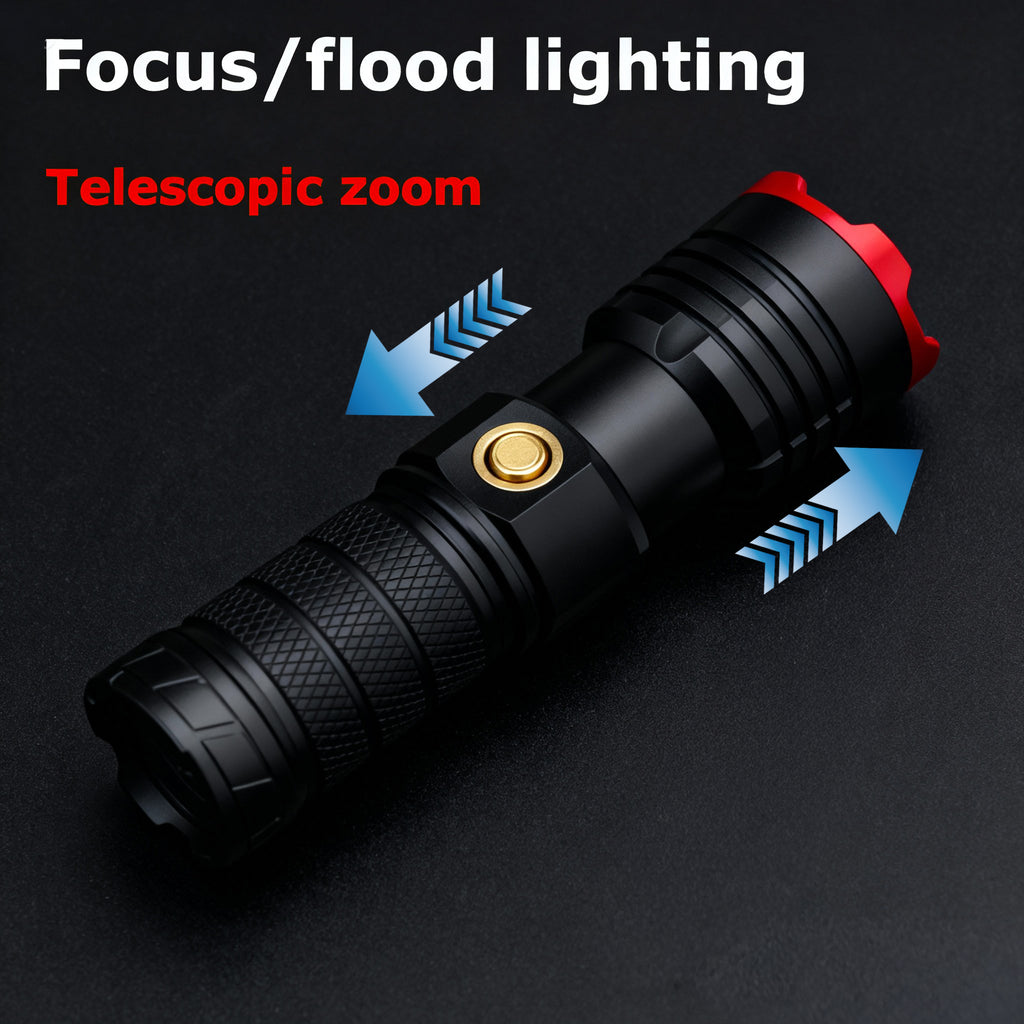 NSS Zoomable LED Flashlight Outdoor Flashlight