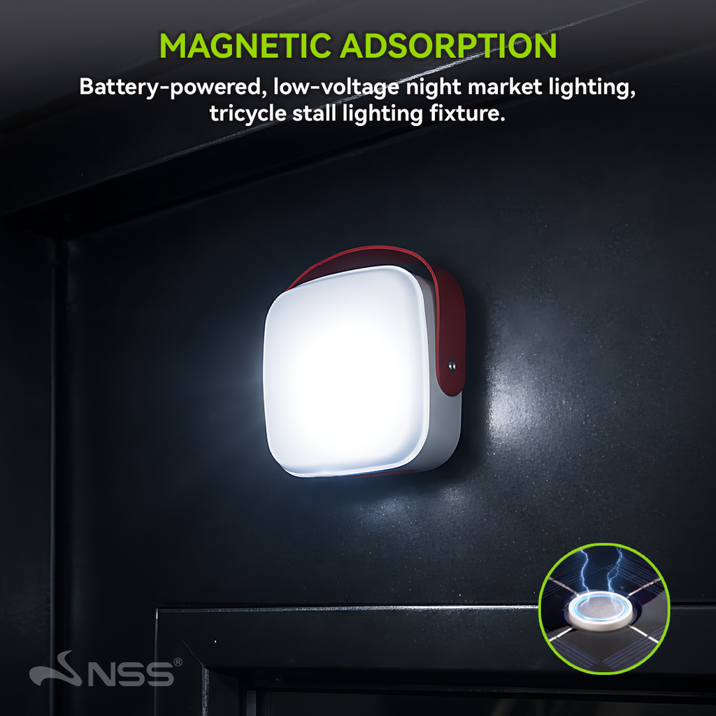 NSS Solar Charging Tofu LED Light – Magnetic Rechargeable Lamp with Power Bank & USB-C