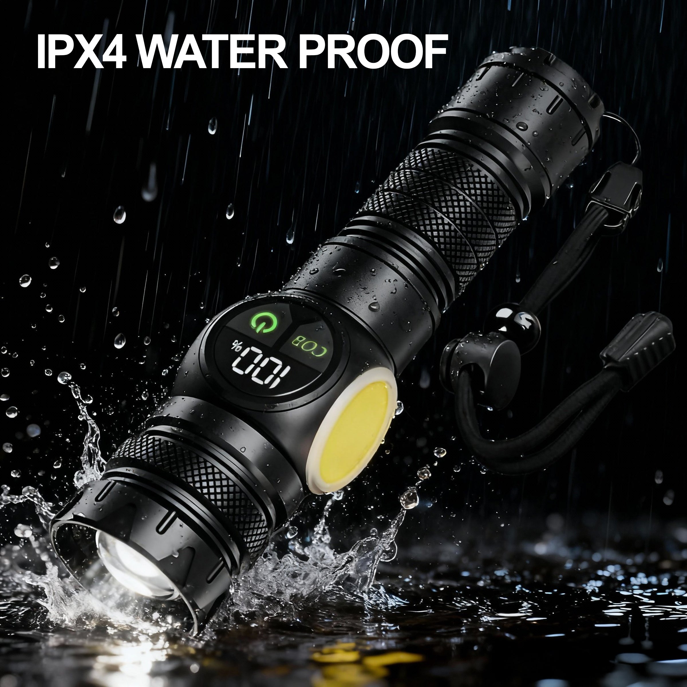 NSS Telescopic Zoom LED Flashlight  High Power  Outdoor Flashlight