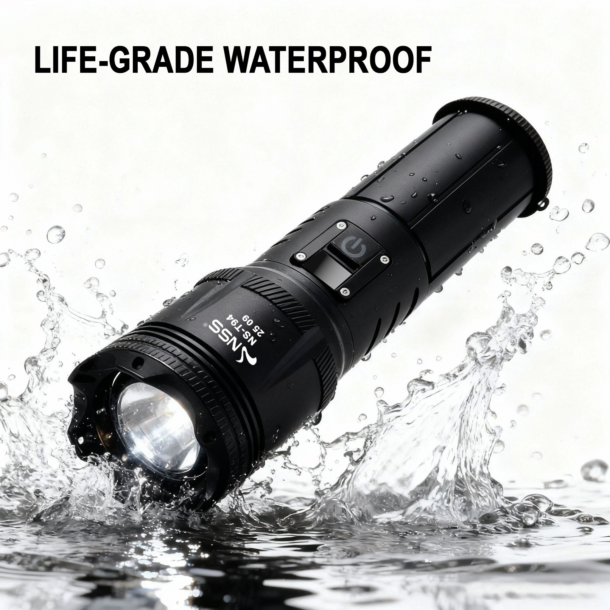 NSS 500W Zoomable Super Bright LED Flashlight