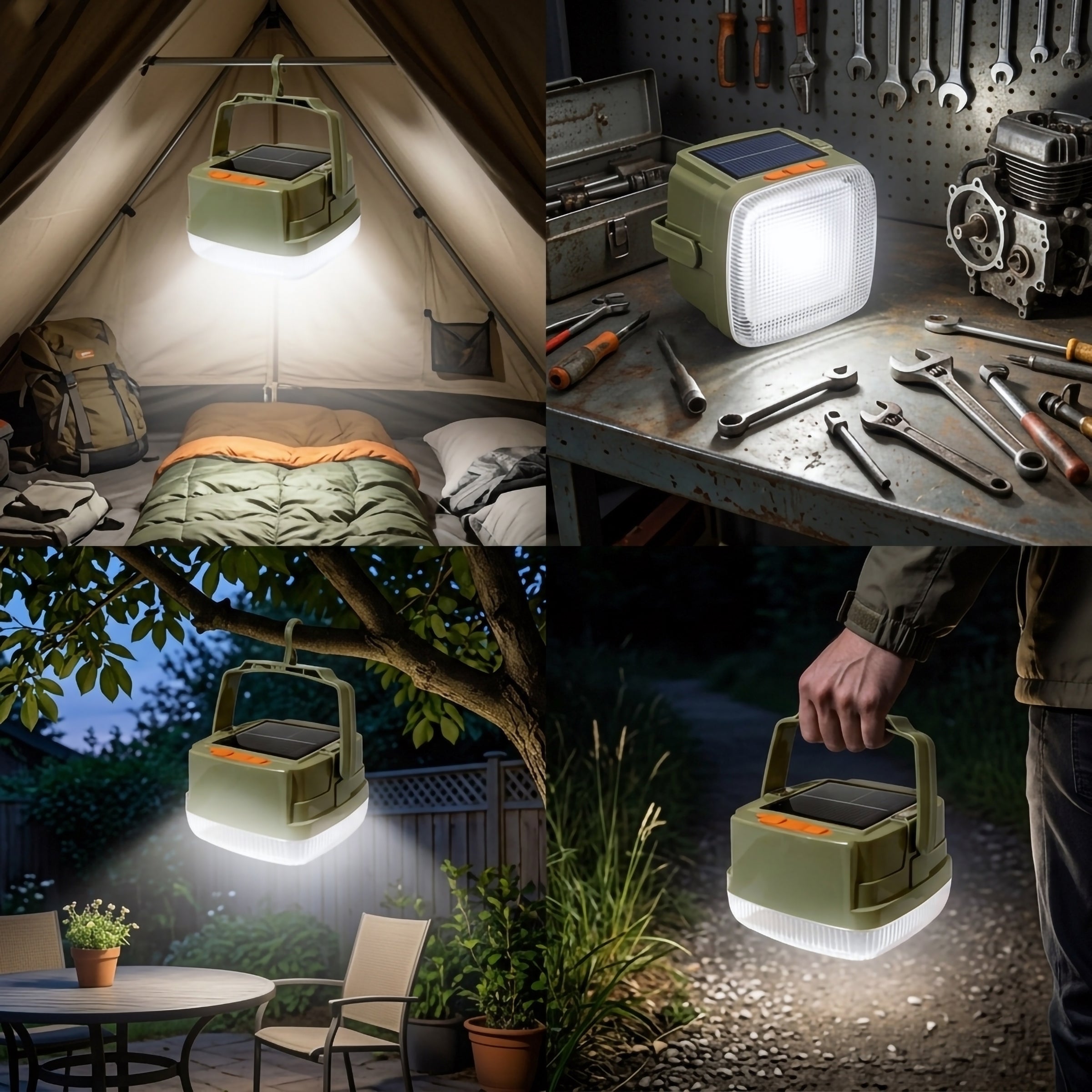 Portable Emergency Lamp Solar Rechargeable USB-C | 3 Lighting Modes | High Bright LED Camping Light | Brownout Ready Backup Light Philippines