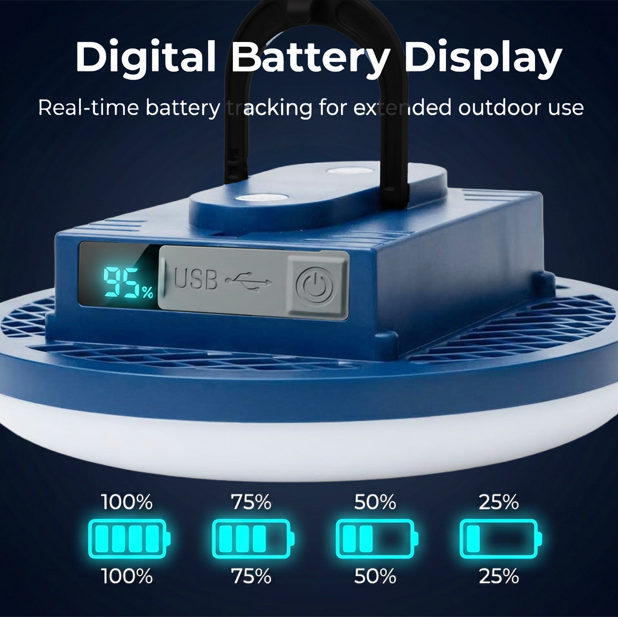 NSS Rechargeable Camping LED Lamp with Power Bank – 9000mAh Waterproof Lantern