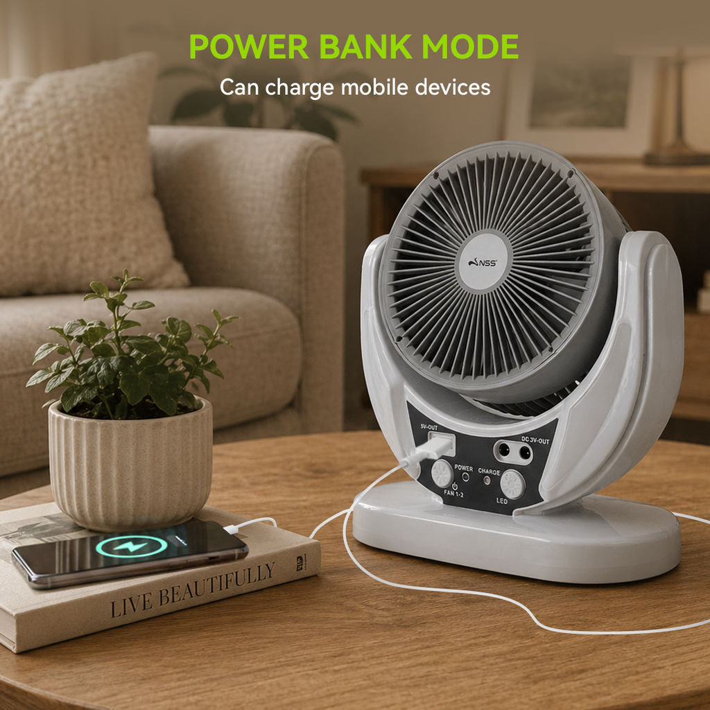 NSS 3 in 1 Solar Portable Deskfan