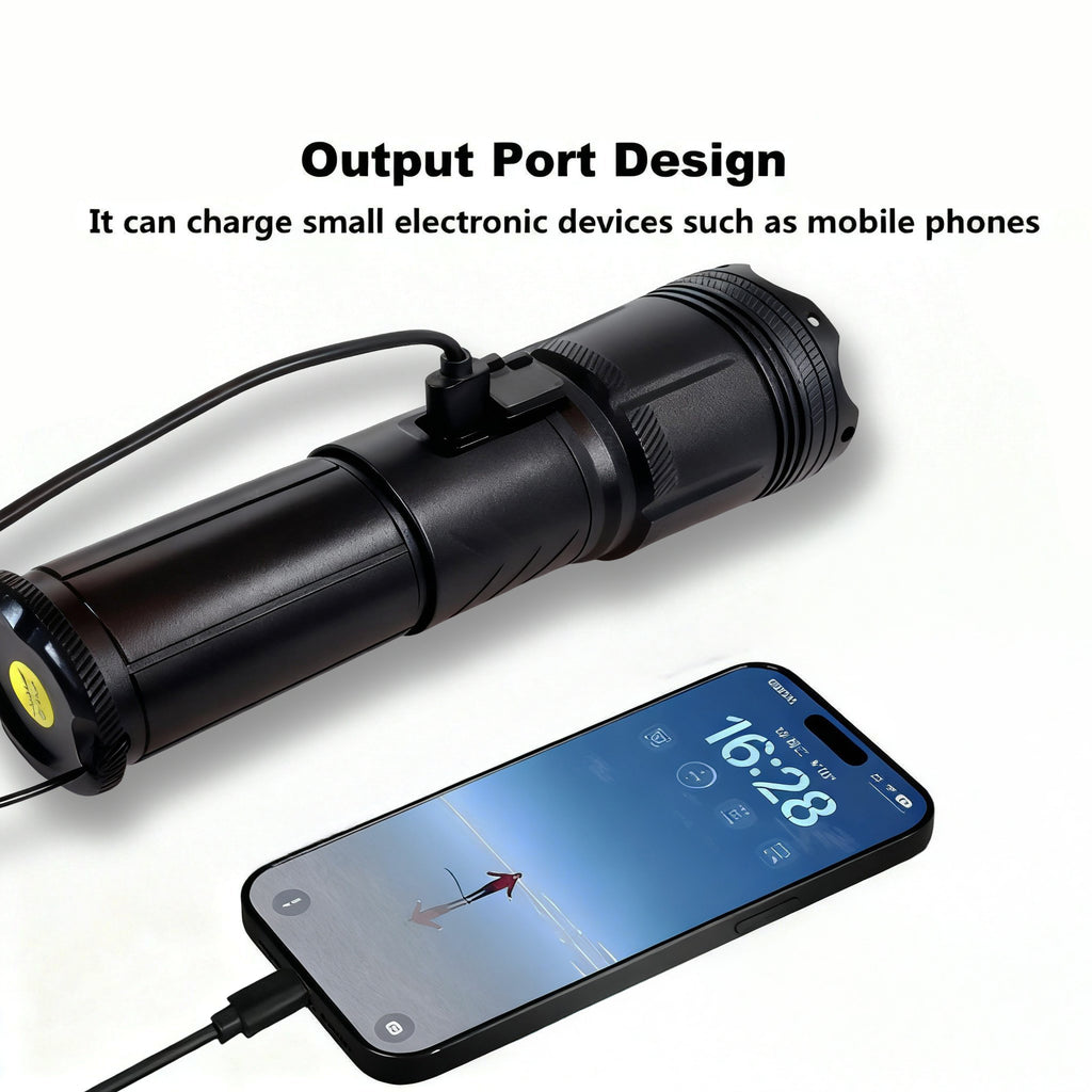 NSS 500W Zoomable Super Bright LED Flashlight