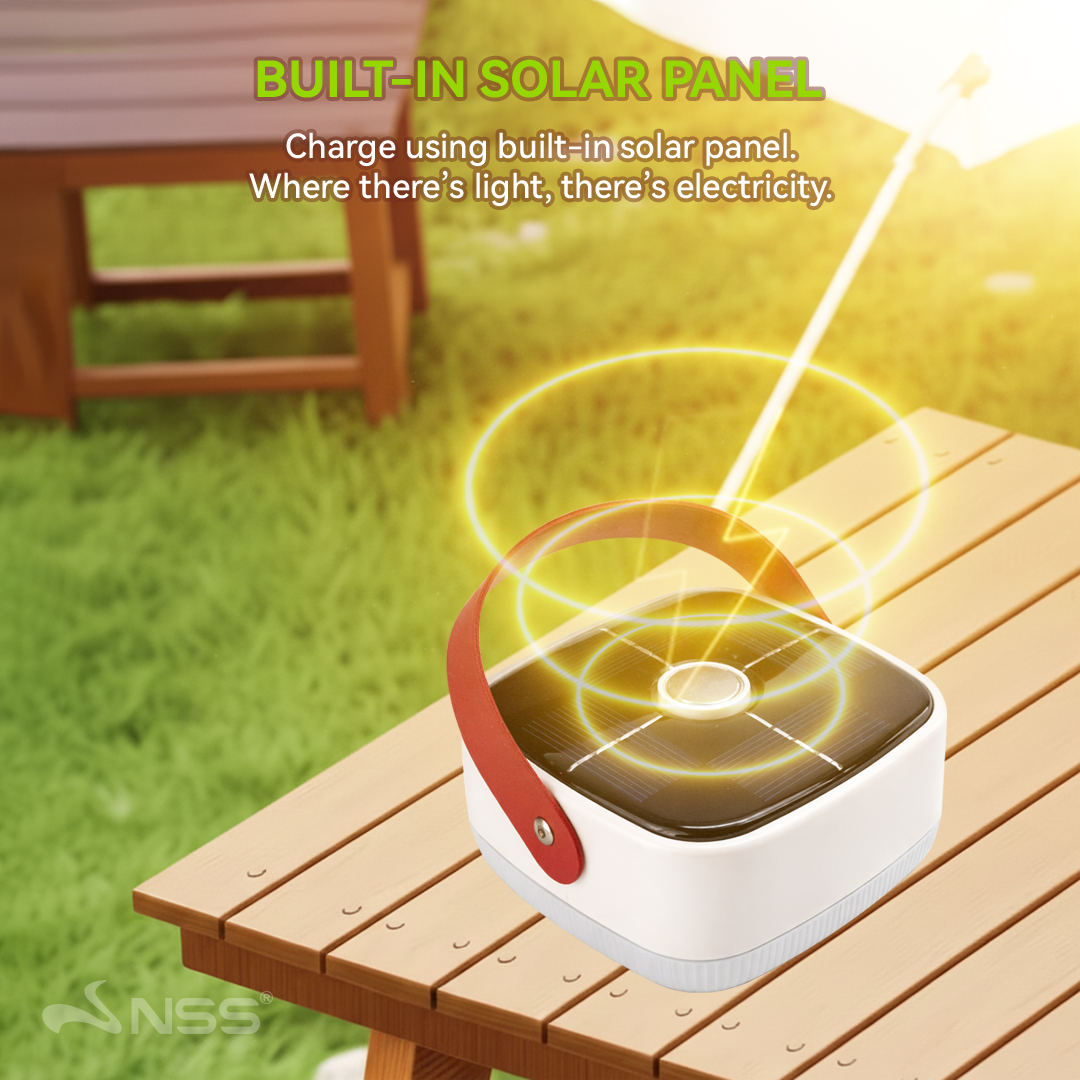 NSS Solar Charging Tofu LED Light – Magnetic Rechargeable Lamp with Power Bank & USB-C