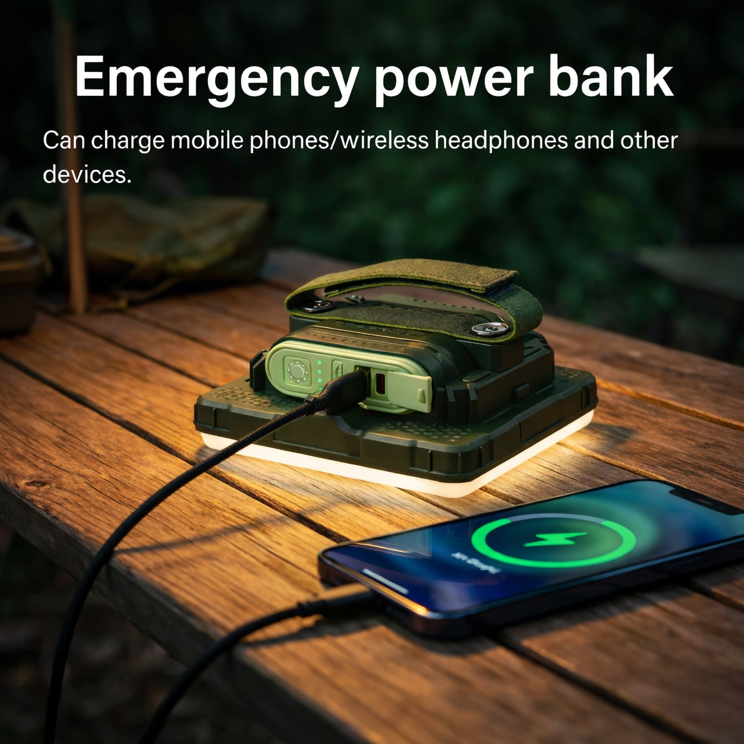 NSS LED Emergency Lamp with Power Bank 9000mAh | Rechargeable Camping Light | USB Type-C Output | Magnetic & Portable Work Light