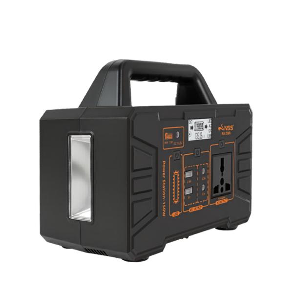 NSS [NEW LAUNCH] 150W Portable Power Station with Solar Panel Kit - Rechargeable Solar Generator, Multi-Function Output Ports, Emergency Battery Backup for Camping, Outdoor, & Home Blackout - NS-2586