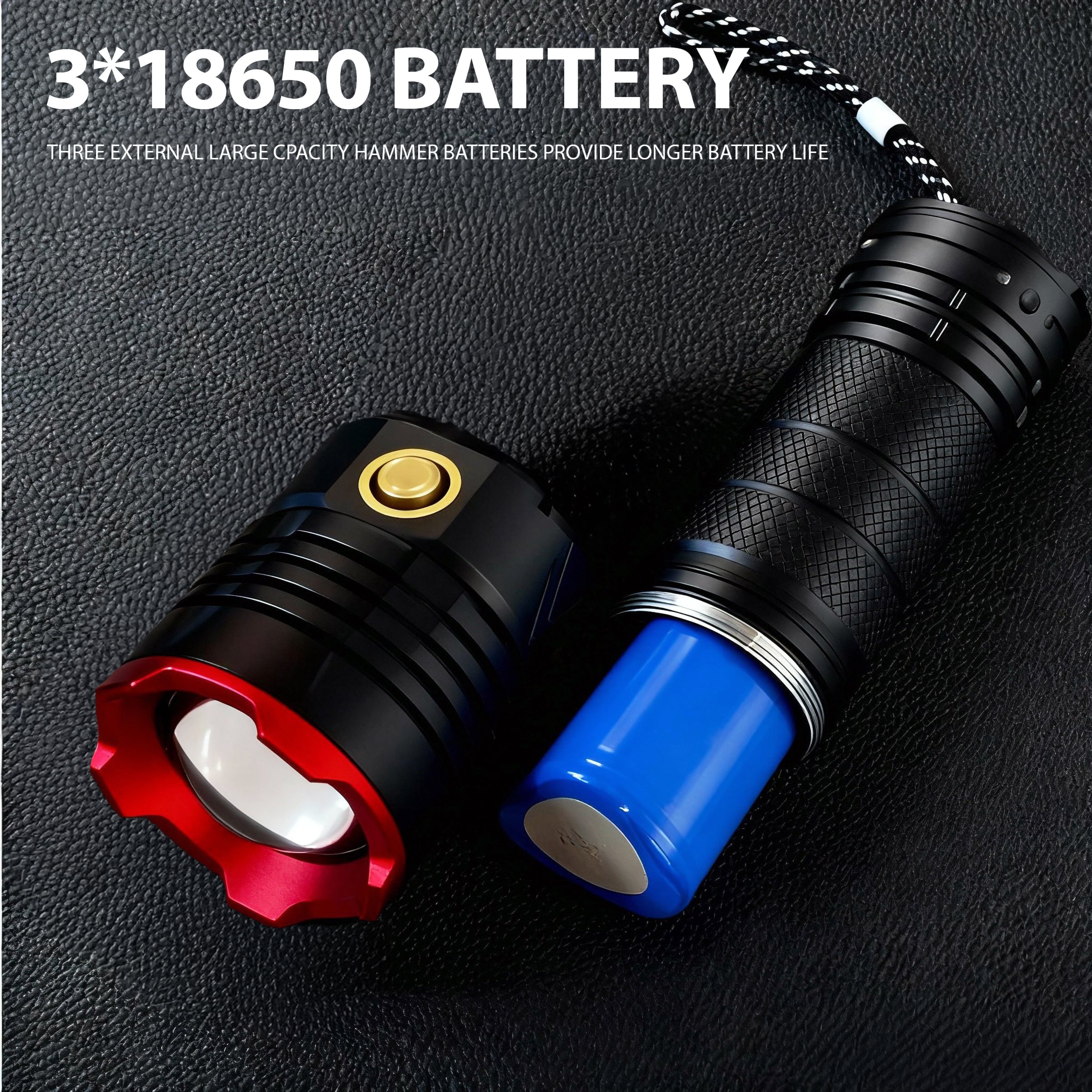 NSS Zoomable LED Flashlight Outdoor Flashlight