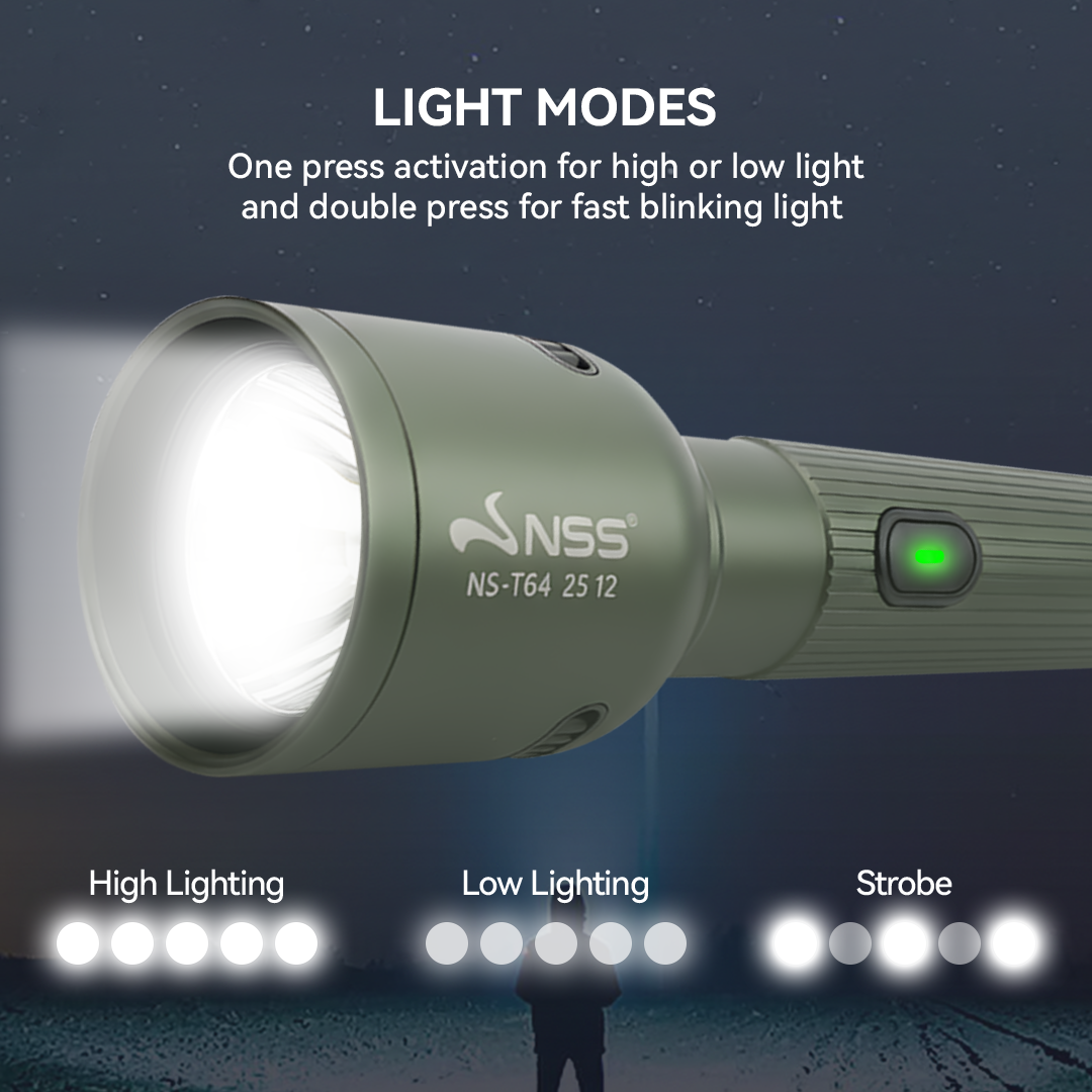 NSS Rechargeable Zoomable LED Flashlight – High Power Tactical Torch