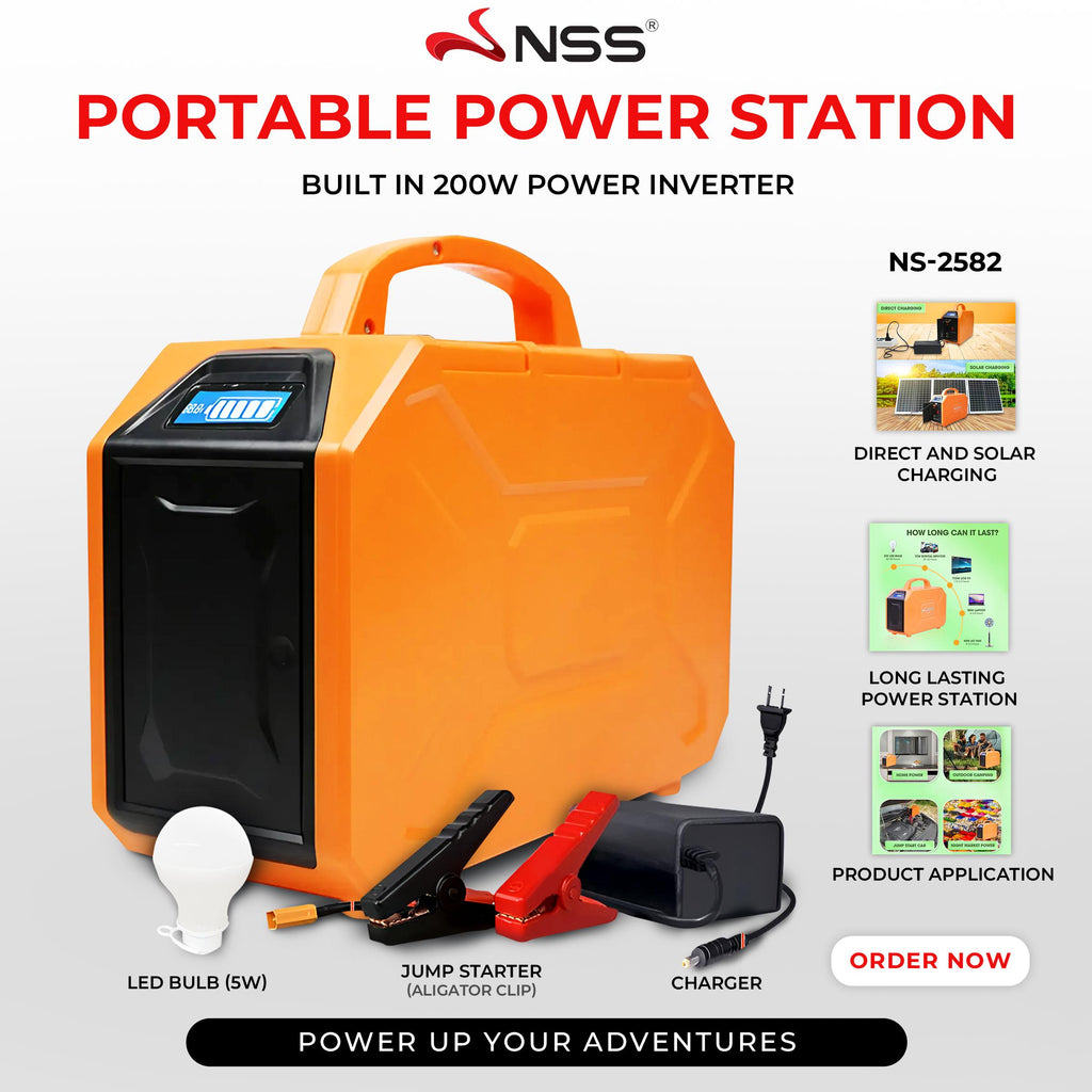 NSS 200W Portable Solar Generator Power Station – Backup Power for Home & Camping (NS-2582)