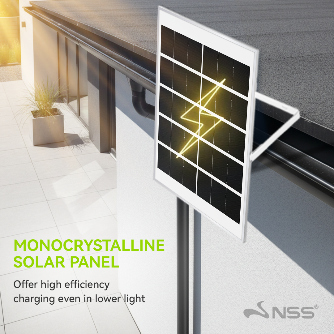 NSS 30W Solar High Bay Light – IP65 Waterproof LED Hanging Lamp with Solar Panel