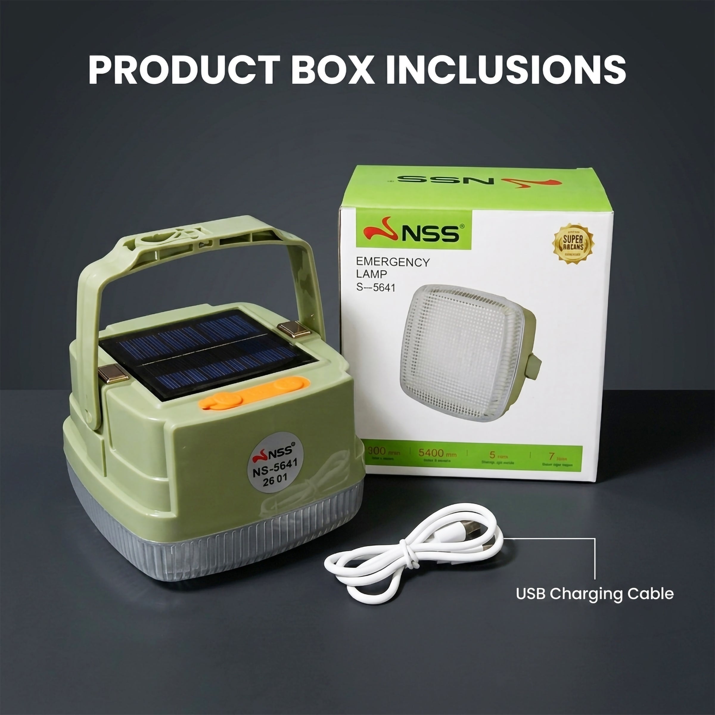 Portable Emergency Lamp Solar Rechargeable USB-C | 3 Lighting Modes | High Bright LED Camping Light | Brownout Ready Backup Light Philippines
