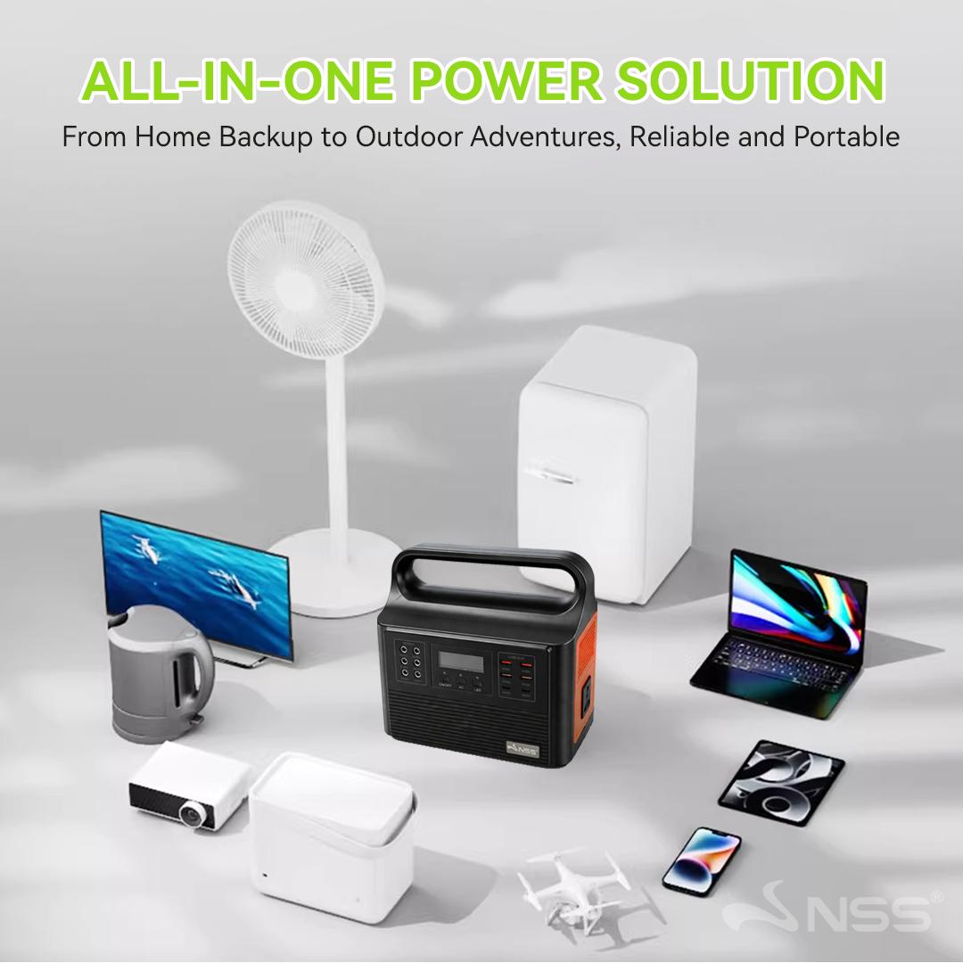 NSS [NEW LAUNCH] Solar Generator 300W-300W Peak Power Inverter 31000mAh Portable Power Station Multi-Functional Lithium Battery Emergency Power Supply for Camping Outdoor Home Blackout with AC/DC/USB Ports
