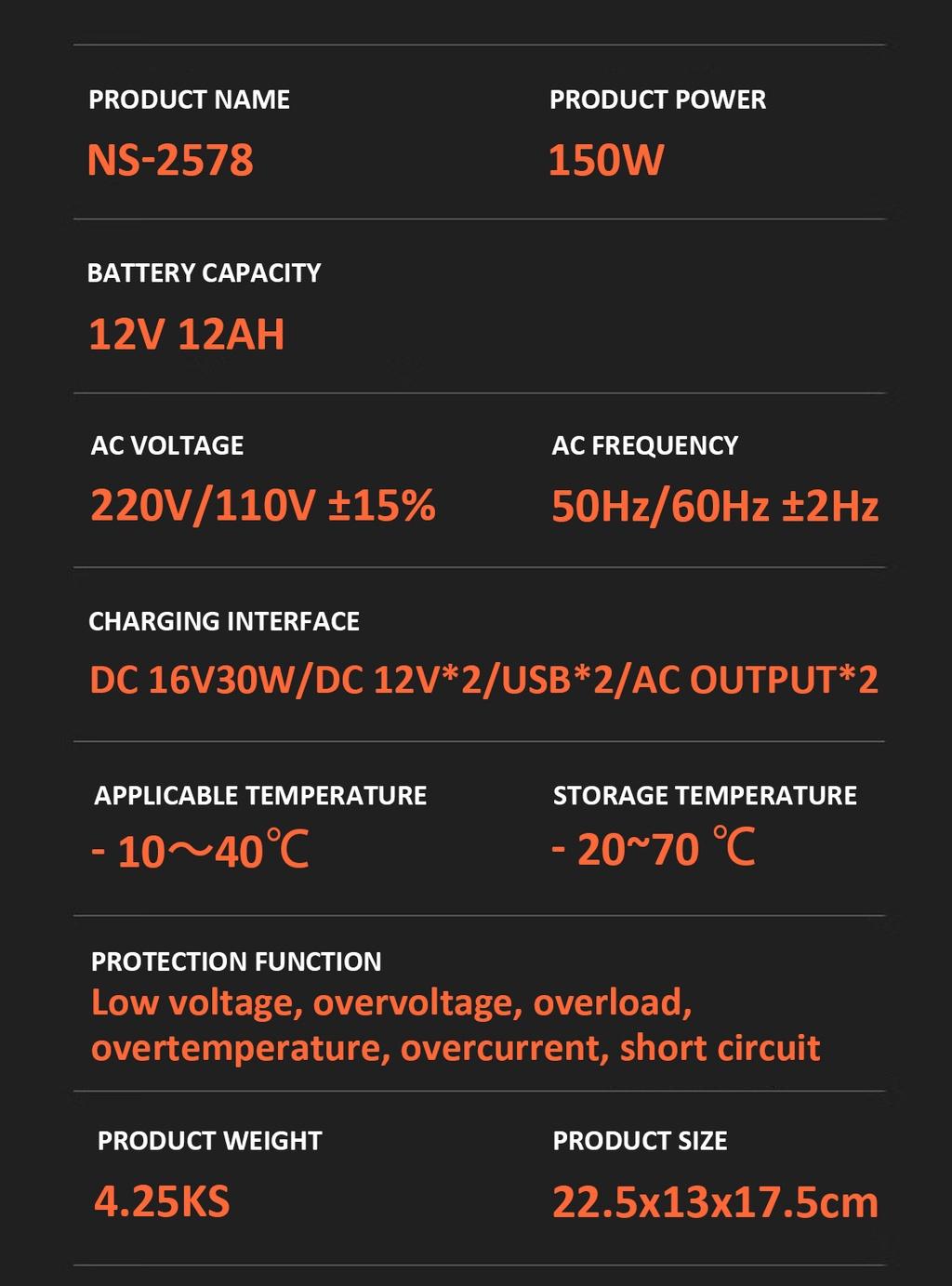 NSS Portable Power Station with 20W Solar Panel – Compact Generator for Camping, Emergency Backup & 220V Devices