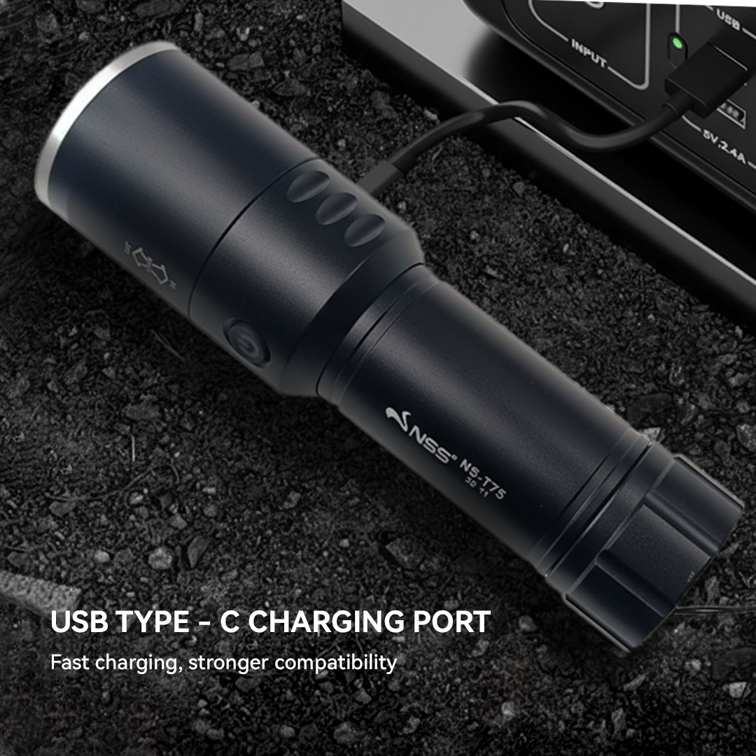 NSS LED Zoomable  Aluminum Alloy Flashlight