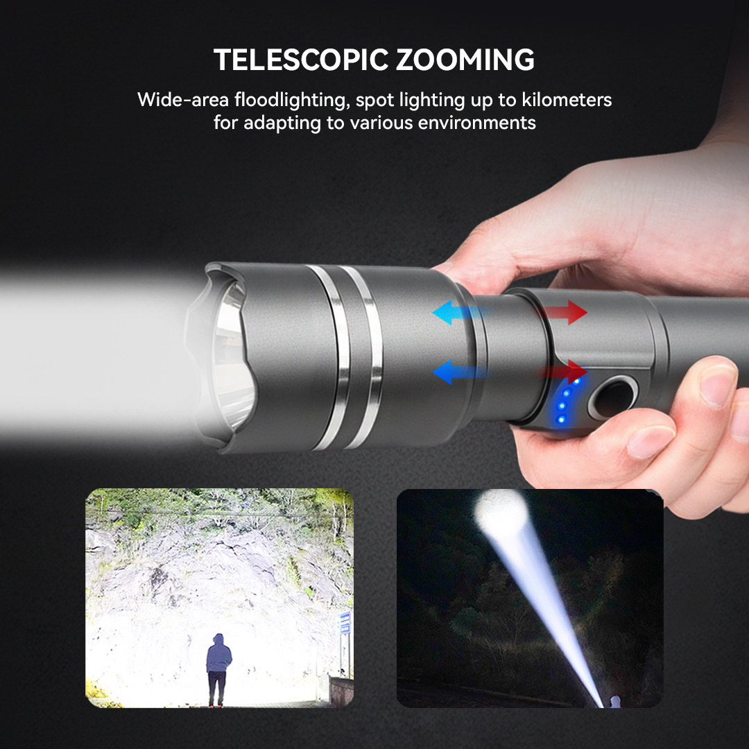 NSS Rechargeable Emergency LED Flashlight with Glass Breaker & Seatbelt Cutter