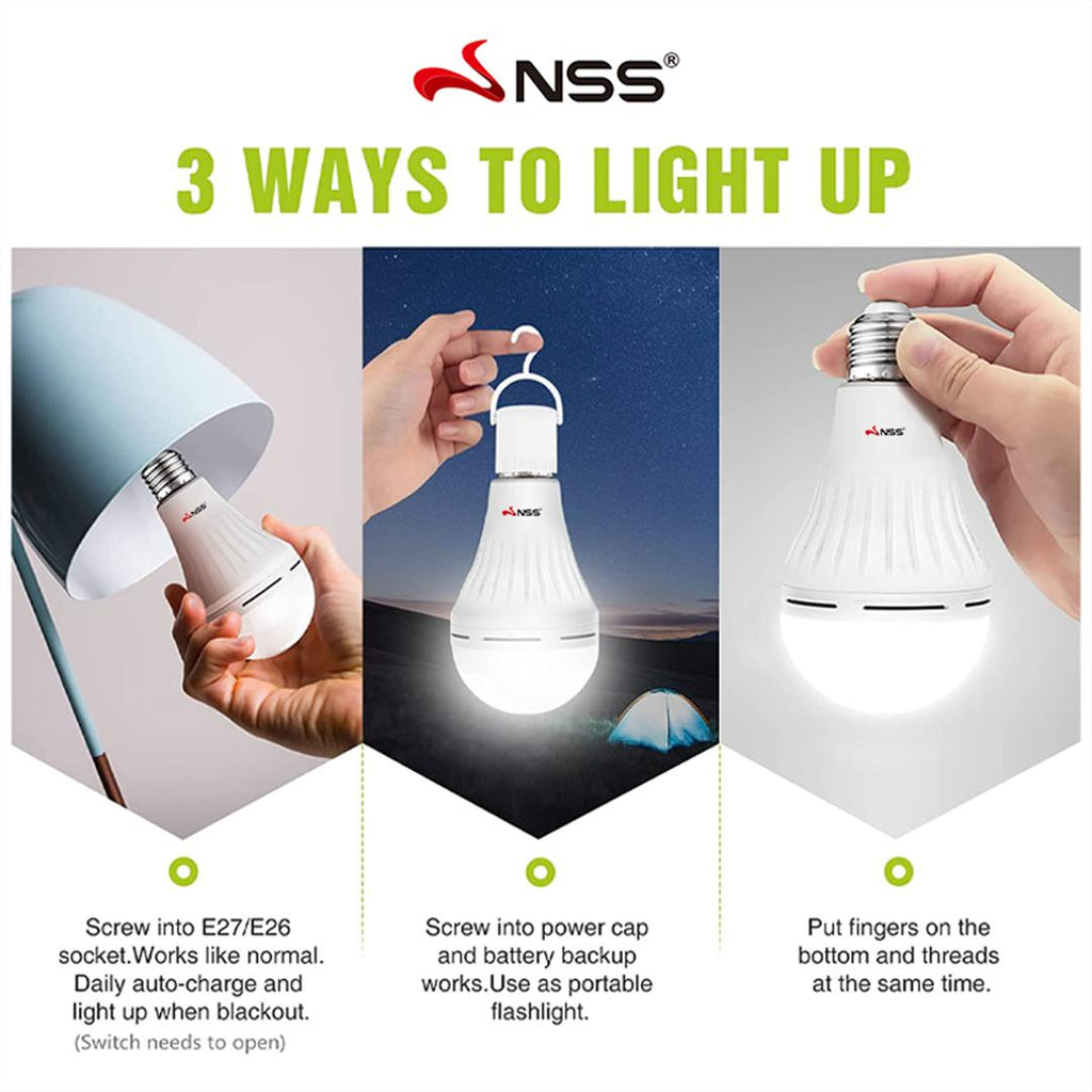 NSS Smart Emergency Rechargeable LED Bulb