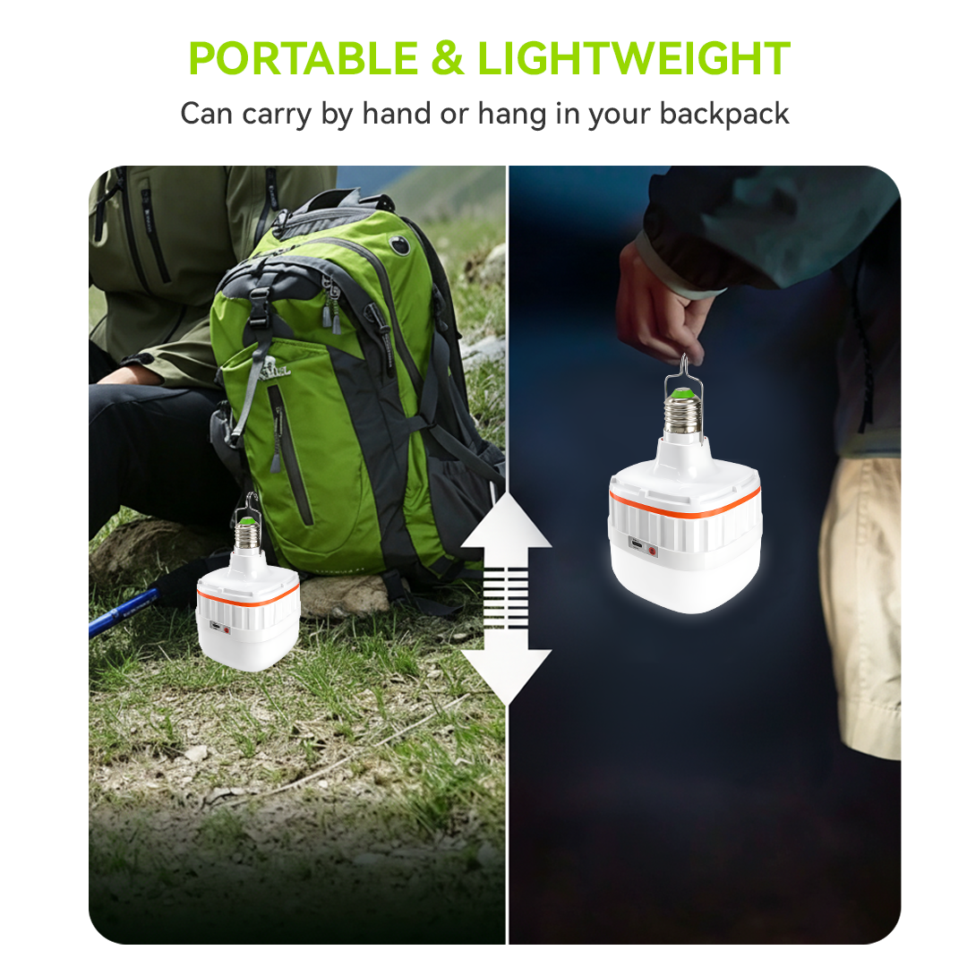 NSS Emergency Rechargeable LED Camping Bulb with Lithium Battery Backup