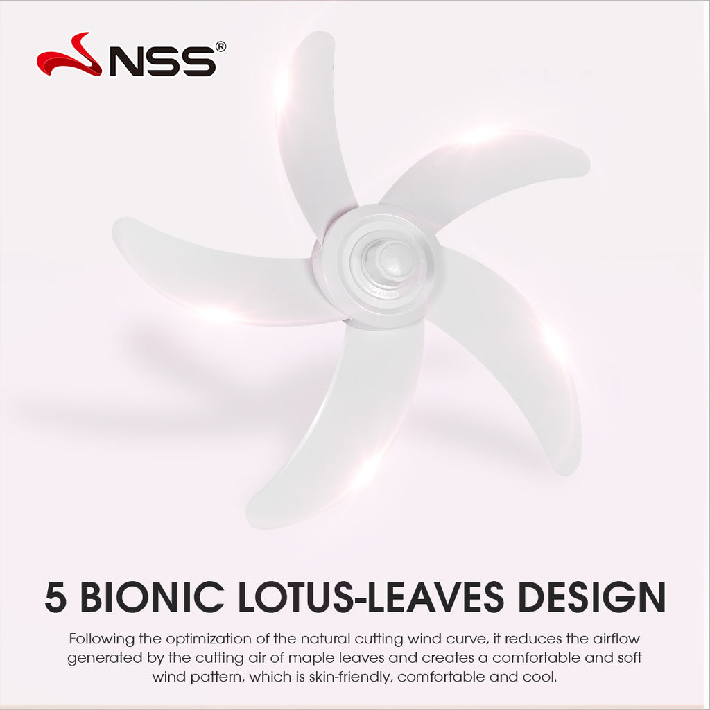 NSS Portable Solar Desk Fan with Power Bank & LED Light – Rechargeable Emergency Fan