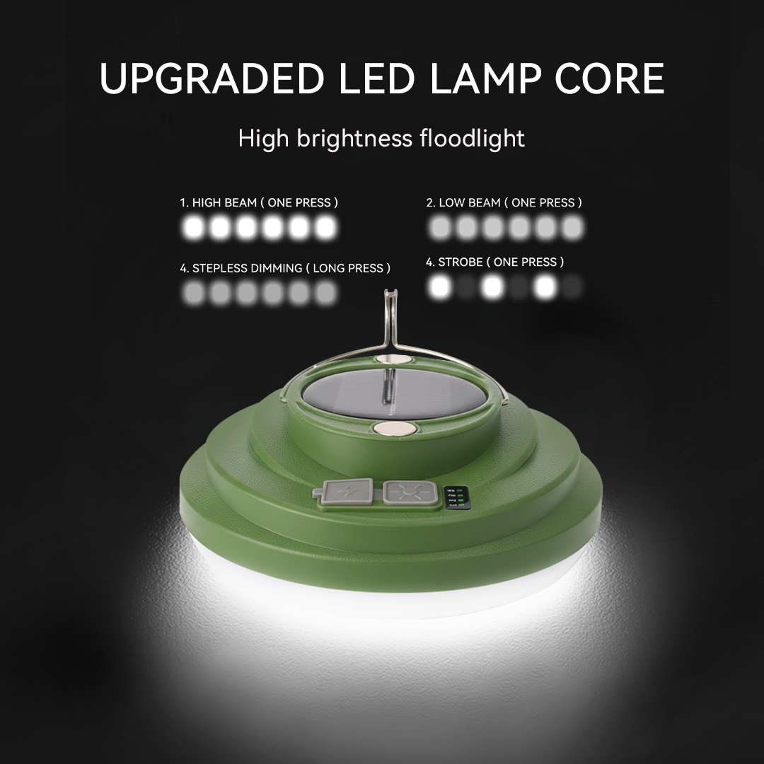 NSS Solar Camping Light – Portable Magnetic LED Tent Lamp with 4 Light Modes & Hanging Hook
