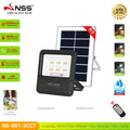 NSS Solar Tri-Color LED Flood Light with Remote Control & IP67 Waterproof Design