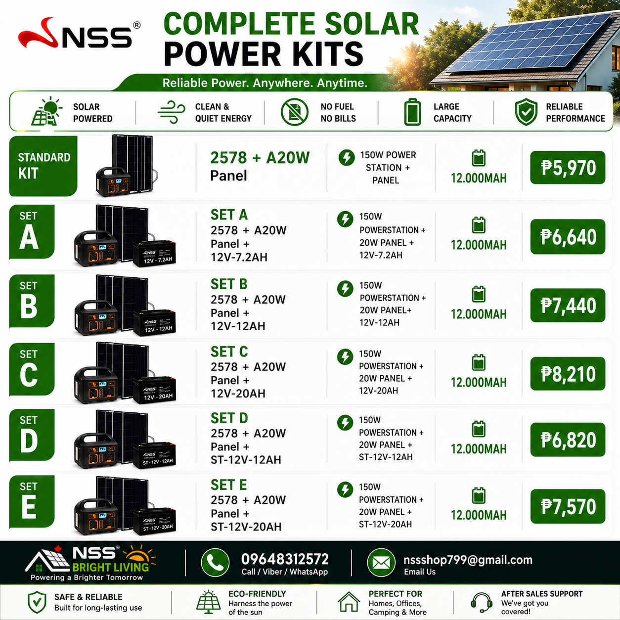 NSS 150 watts Portable Power Station – Compact Generator for Camping, Emergency Backup
