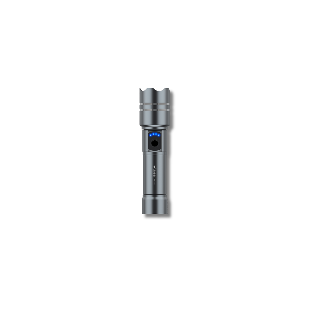NSS Rechargeable Emergency LED Flashlight with Glass Breaker & Seatbelt Cutter