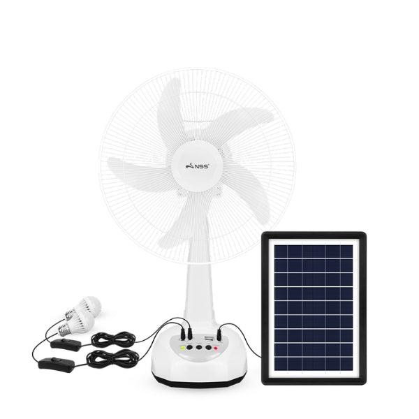 NSS Solar Rechargeable desk fan