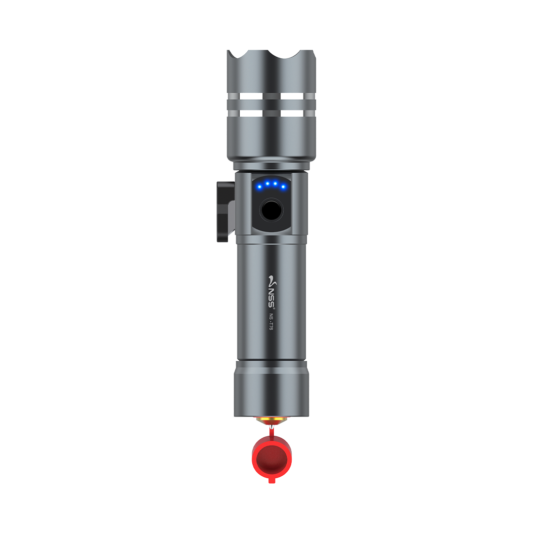 NSS Rechargeable Emergency LED Flashlight with Glass Breaker & Seatbelt Cutter