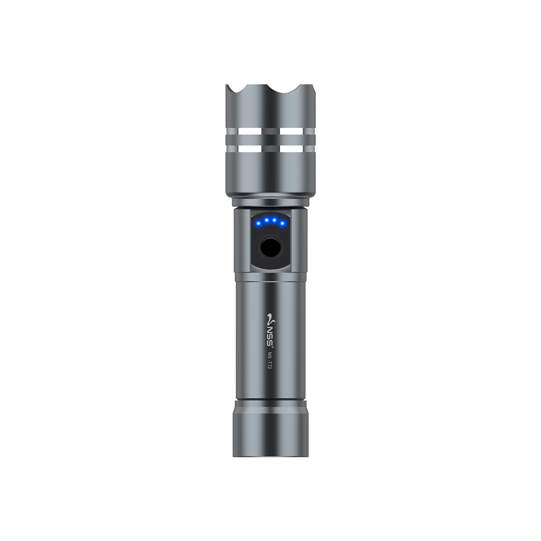 NSS Rechargeable Emergency LED Flashlight with Glass Breaker & Seatbelt Cutter