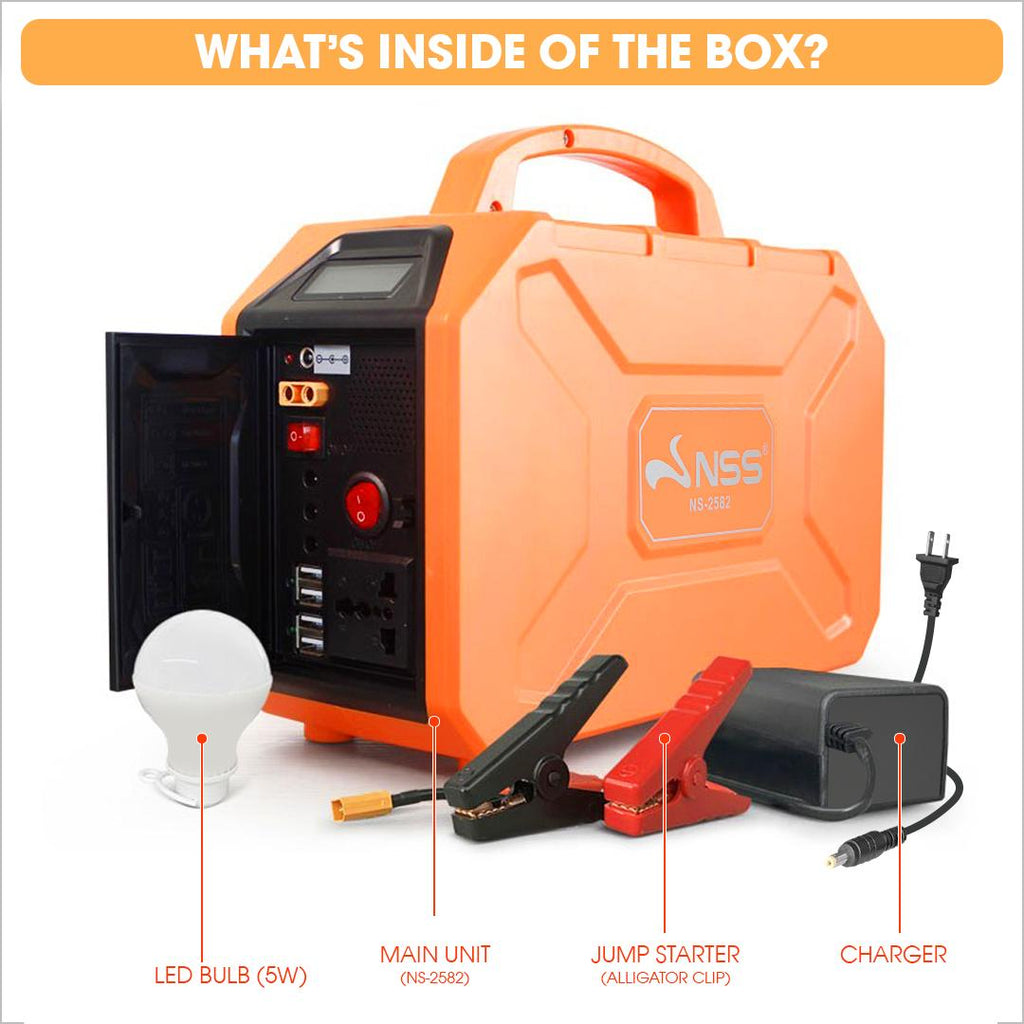 NSS 200W Portable Solar Generator Power Station – Backup Power for Home & Camping (NS-2582)