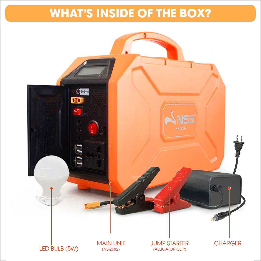 NSS 200W Portable Solar Generator Power Station – Backup Power for Home & Camping (NS-2582)