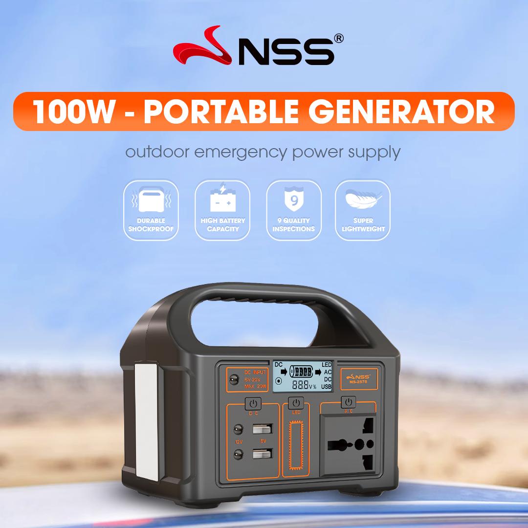 NSS 100W Mini Portable Solar Generator – Compact Power Station for Camping & Emergency (NS-2576)